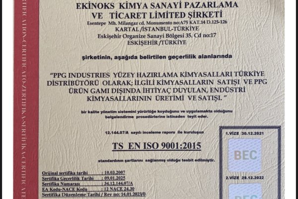 Sertifikamızı görmek için tıklayınız..
