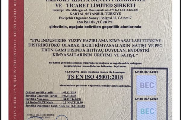 Sertifikamızı görmek için tıklayınız..